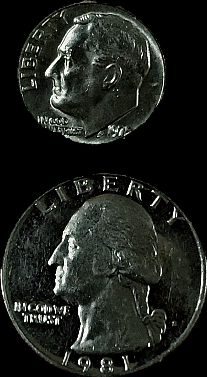 I-Found-This-In-My-Grandfather-Desser-1975-Dime-And-1981-S-Quarter-Since