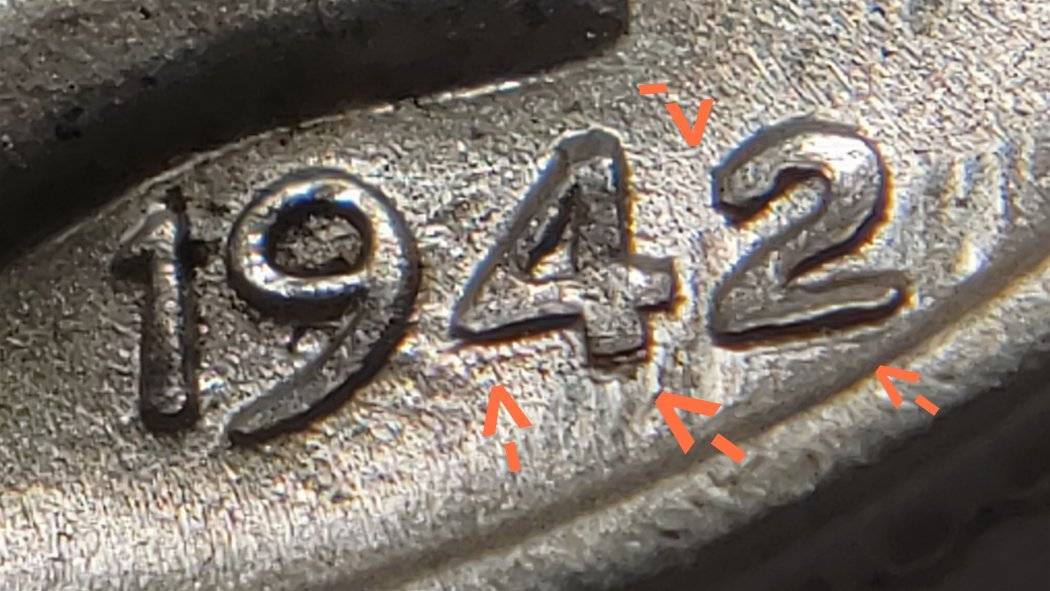 Possible-1942/1-Merc-Dime-W/-The-1-Mostly-Polished-Away