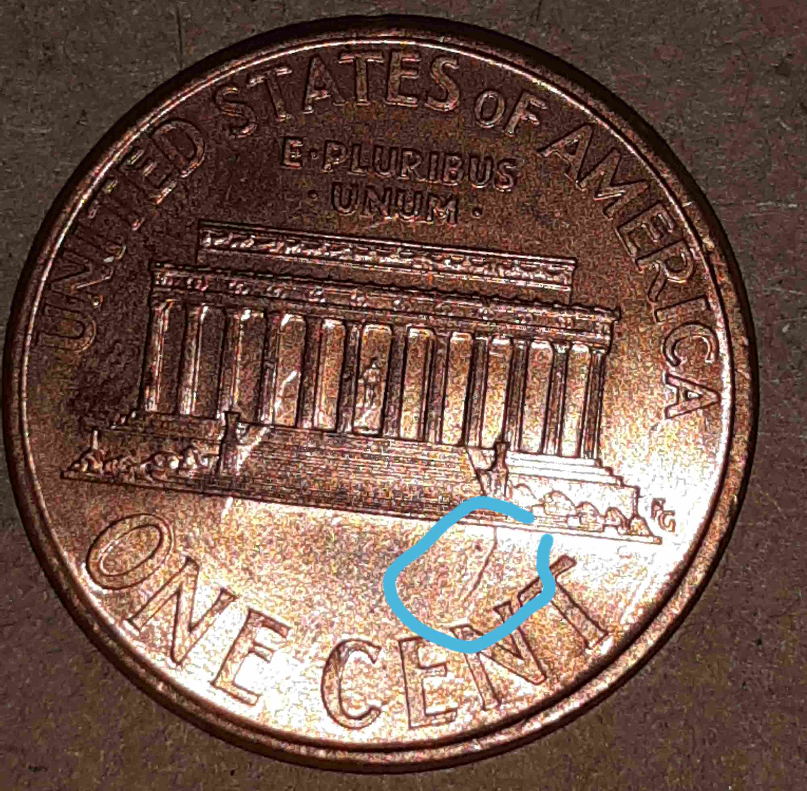 1999-Lincoln-Memorial-Strike-Through-And-Die-Crack