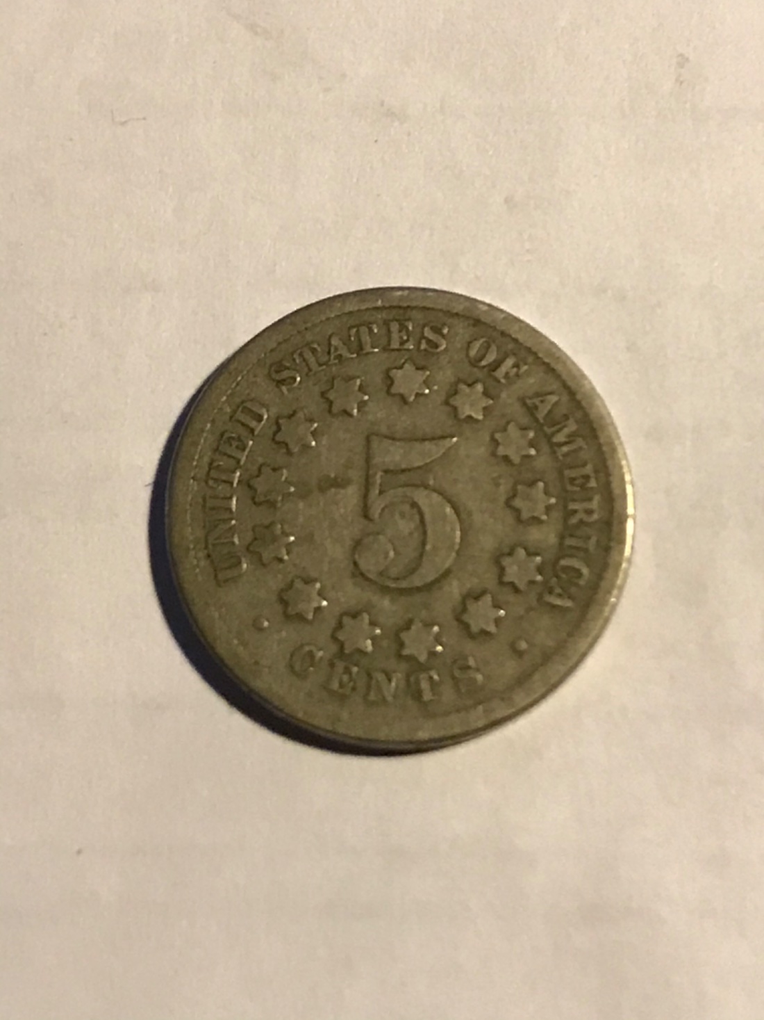 1867-Shield-Nickel-On-Different-Planchet-?