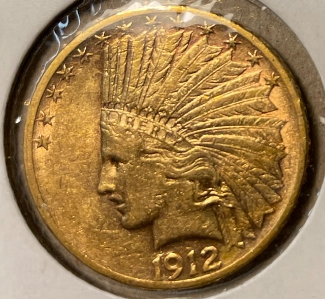 1912-S-Indian-$10-Grade-/-Auth