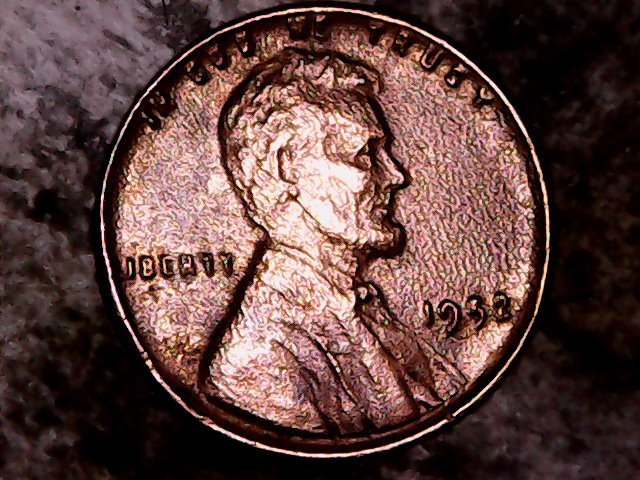 1952-Lincoln-Penny,-Unusual-Surface