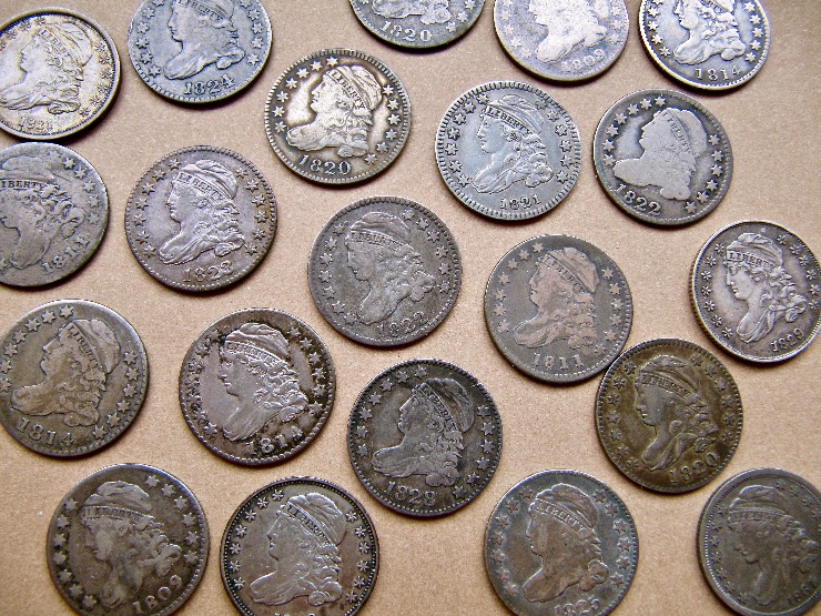 A-Few-Scarce-Capped-Bust-Dimes.