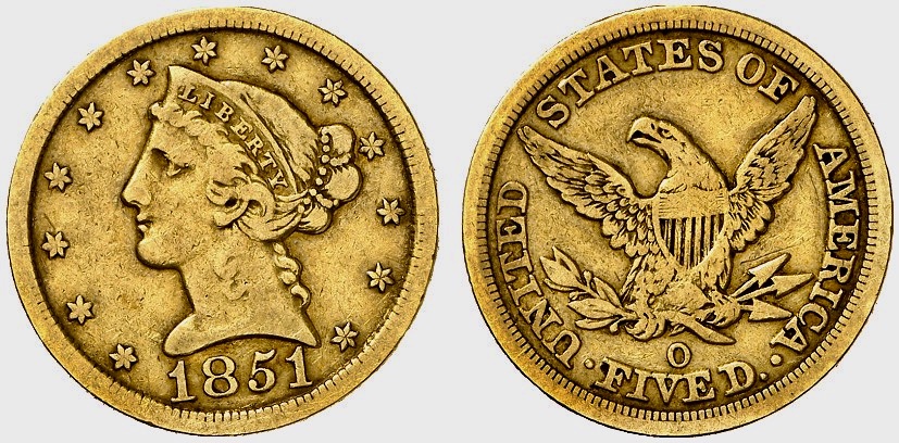 5-Dollars-1851-0-New-Orleans