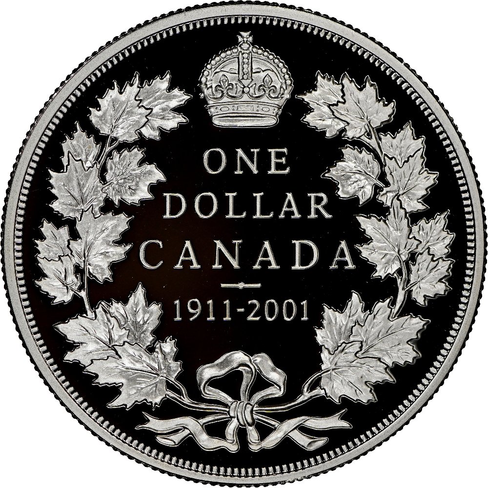 Just-Back-From-NGC-Grading,-2001-Canada-S$1-Silver-Dollar-Anniversary