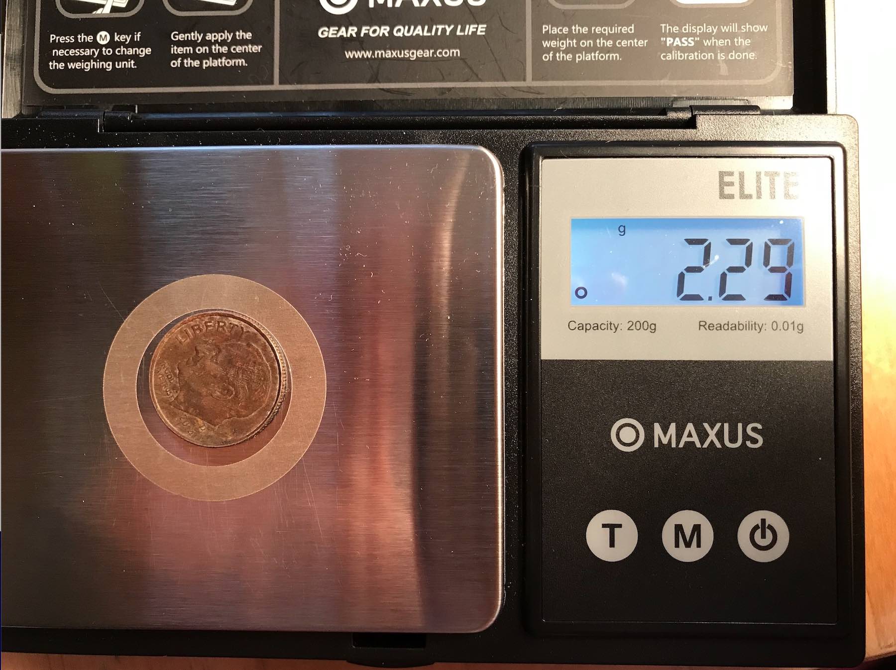 2014-D-Brown-Dime---Weighs-2.29-G-After-Double-Checking-Calibration
