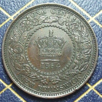 My-New-Lucky-Find.--1864-New-Brunswick-Cent-With-E-Over-F