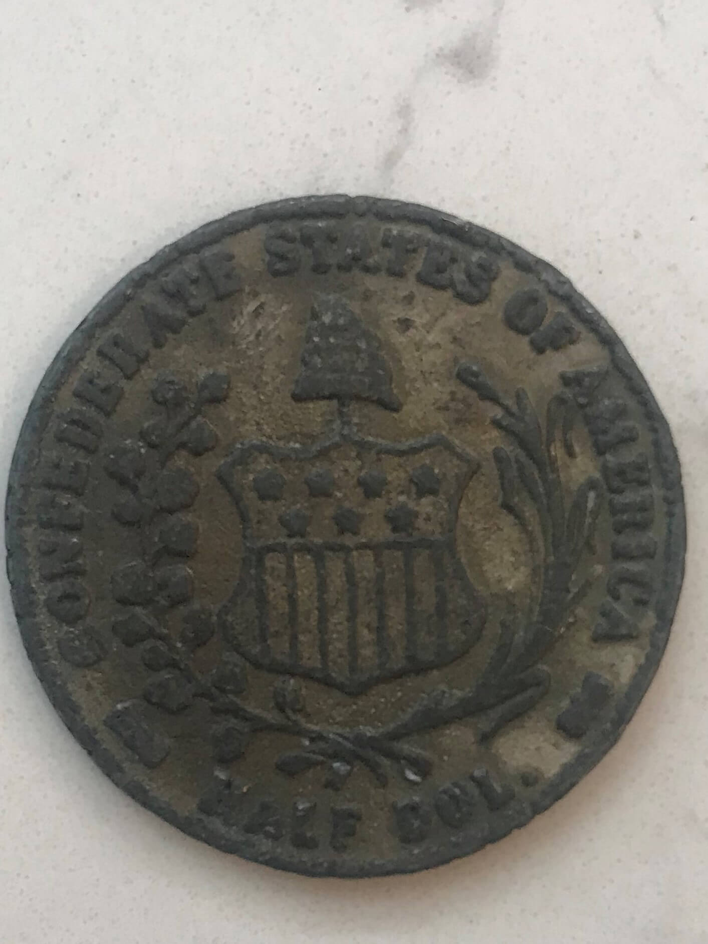 Confederate-Half-Dollar/-Continental-Currency-Dollar-Coin-Real?