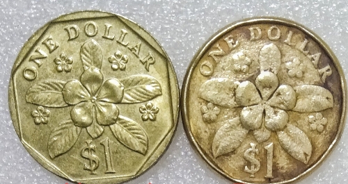 1995-Singapore-$1.00-Periwinkle