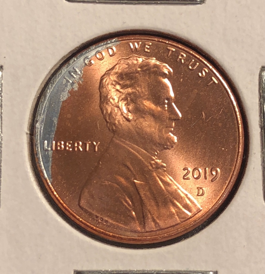 2018-D-&-2019-D-Shield-Cent-Defective-Copper-Plating
