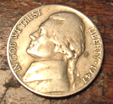 1947-Nickel,-Lamination-Error-Or-Struck-Through-Foil?