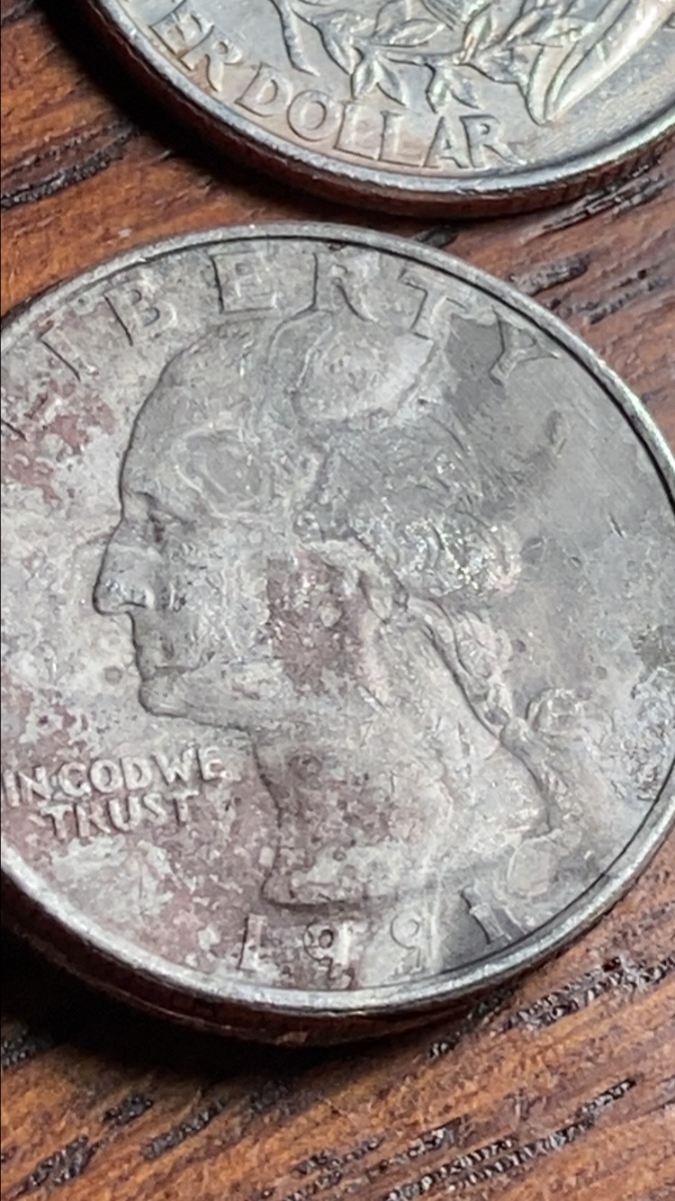 Anyone-Know-What-Could-Have-Caused-This-1991-Quarter-Crazy-Damage?