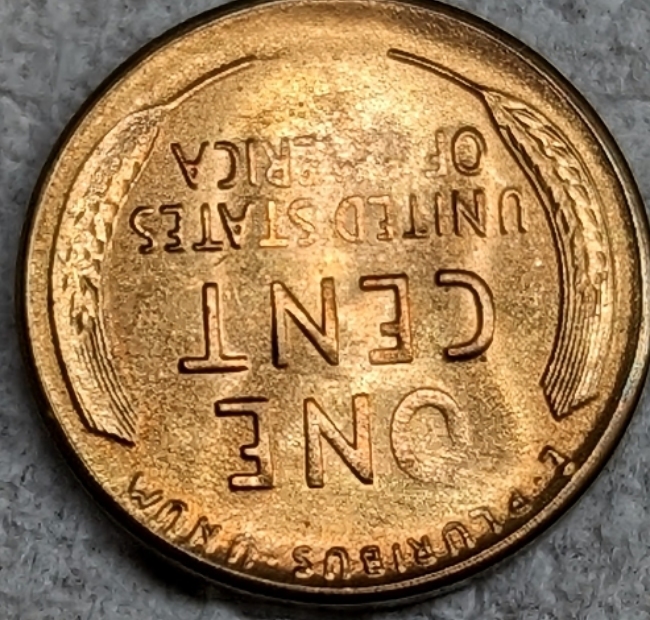 1954-S-Wheat-Back-Cent-Grease-Filled-And-Struck-Through