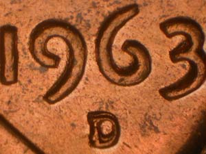 1963-D-Lincoln-Penny-DD-Or-MD