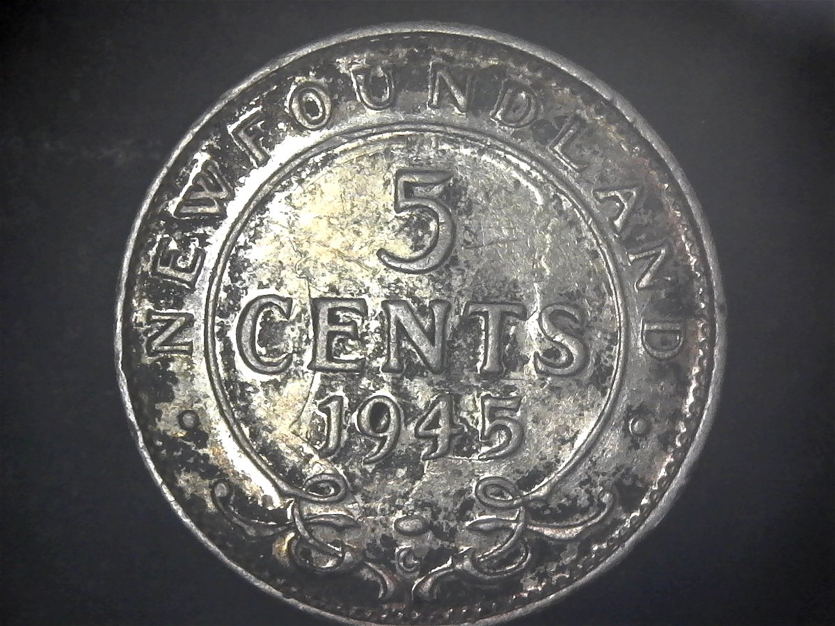 1945-Newfoundland-5-Cents---Die-Clash-On-Reverse?