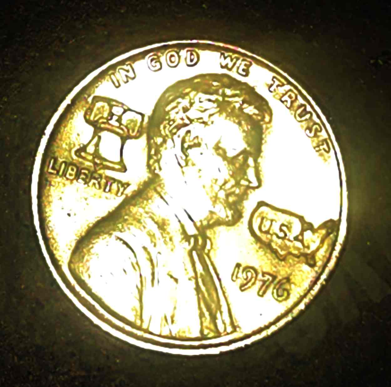 New-Members-Here-From-Wyoming---Have-A-1976-Lincoln-Penny-Wiht-Liberty-Bell-And-USA-Map