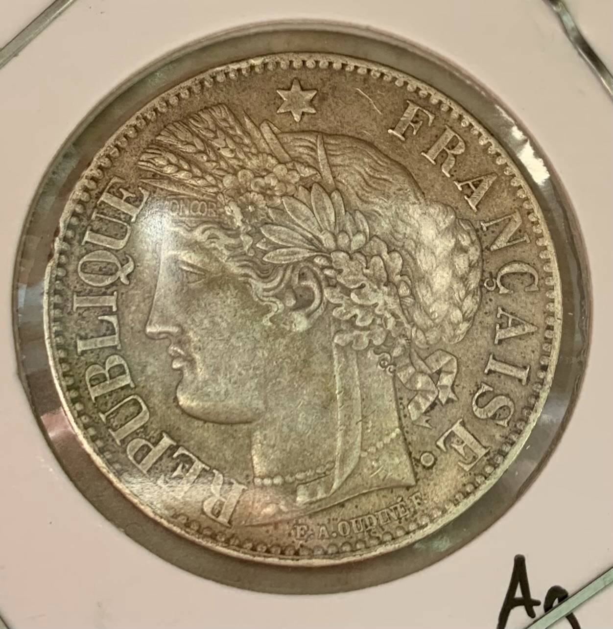 2-Franc-Ceres-1870-A---Please-Grade