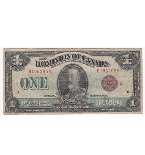 1923-Dominion-Of-Canada-1$-Bronze-Seal-Test-Note