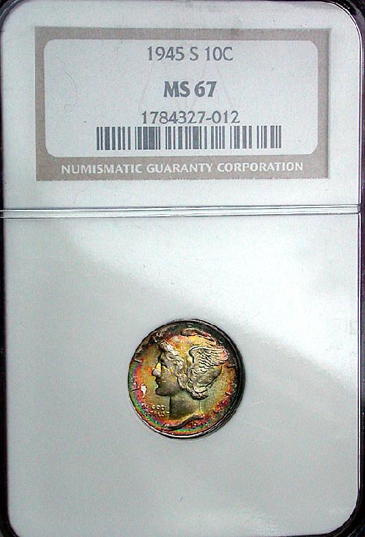 1943-Dark-Toned-Mercury-Dime-With-Some-Color