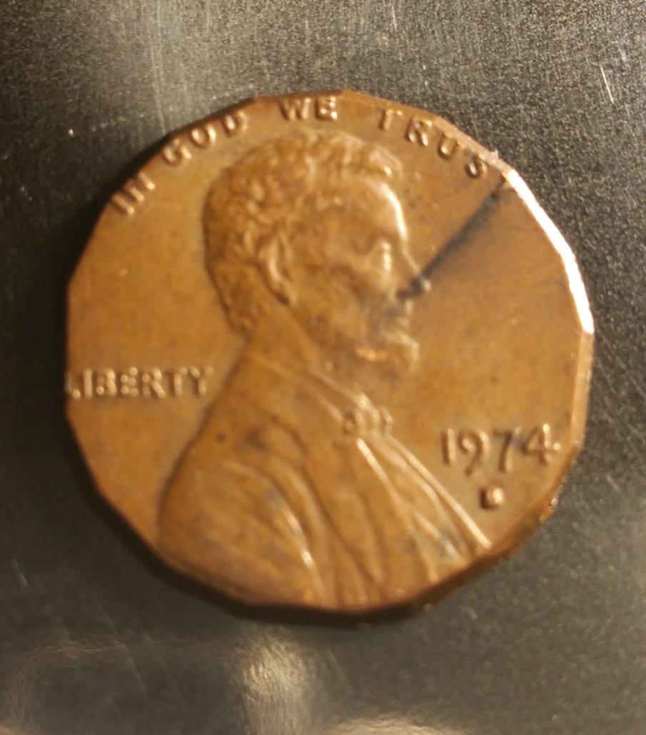 Dime-Sized-1974-D-Penny---Error-Or-PMD?