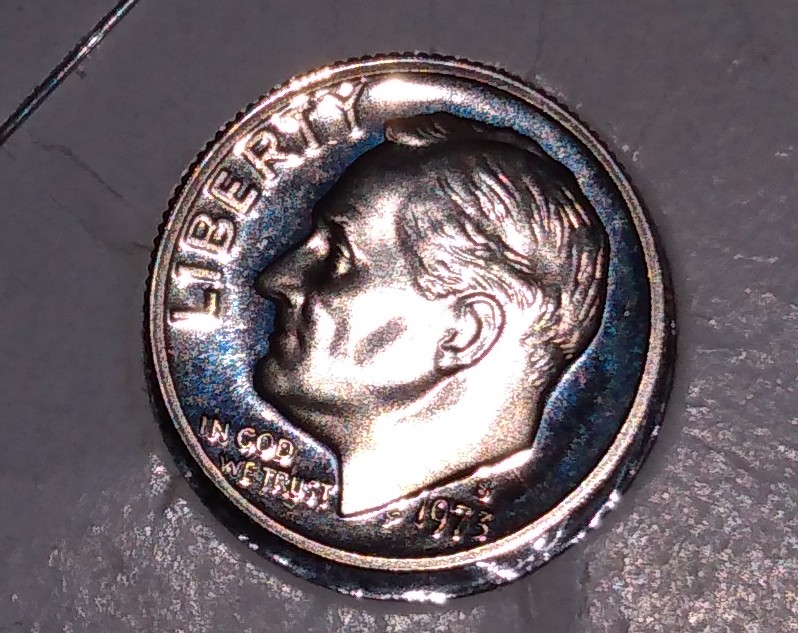 Why-Does-This-1973-S-Dime-Look-Really-Shiny-But-When-I-Take-A-Pics-They-All-Look-Blue?