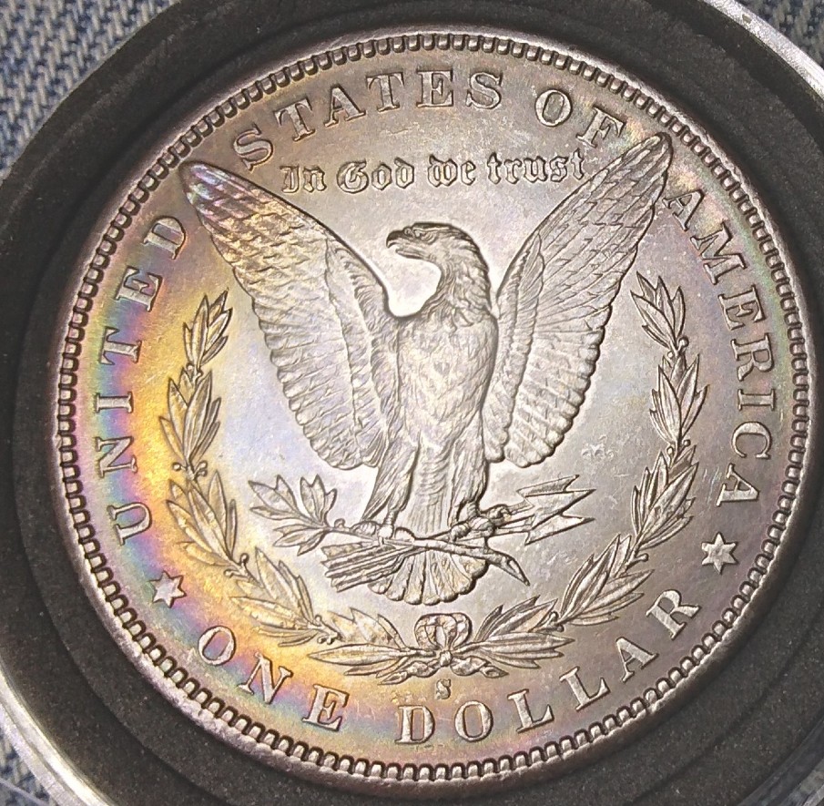 My-First-Morgan-Silver-Dollar-1881-S-Rainbow-Toned-Edges-What's-The-Grade?