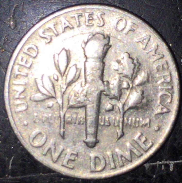 1969-D-Roosevelt-Dime-Error/-Damage