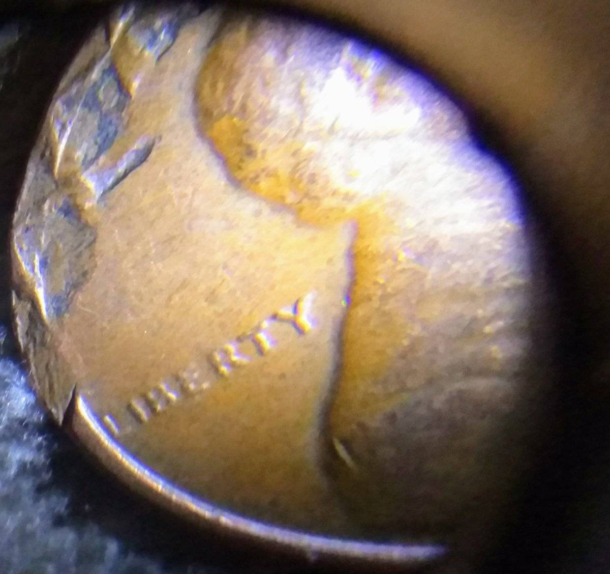 1972-D-Lincoln-Cent-Clamped-In-Vice-Or-Mint-Damage?