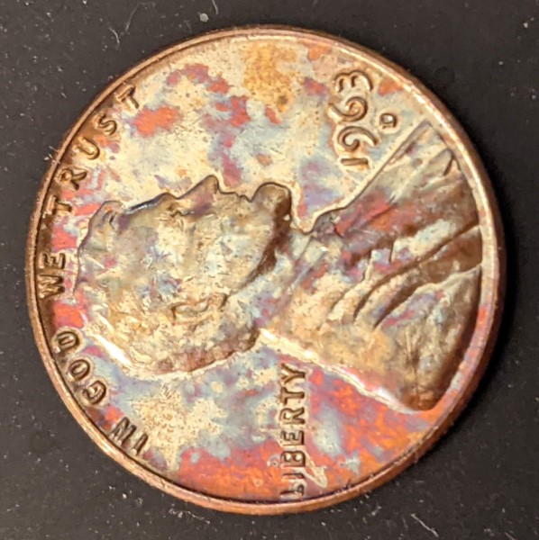 1963-D-Lincoln-Cent-Toning