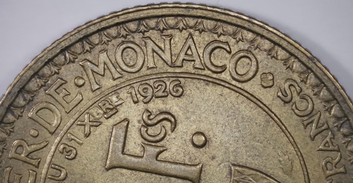 Monaco-2-Francs-1924:-D-D-R-Or-M-D?