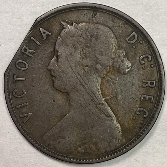 Ebay:-Newfoundland-1-Cent-1865-Clipped-Planchet-?