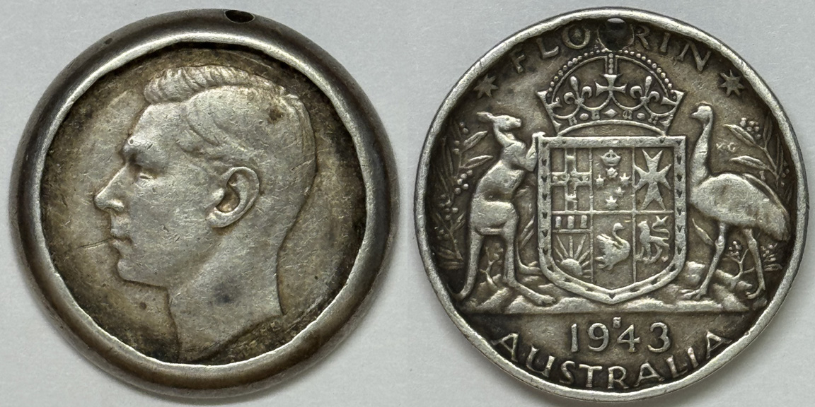 1943-S-Austrailia-Shilling-Pendant/Charm