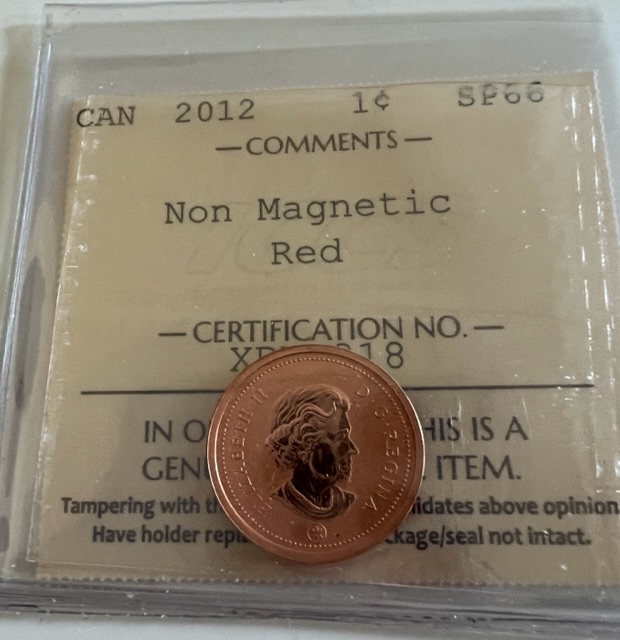 Canada-One-Cent-2012-Specimen-Non-Magnetic