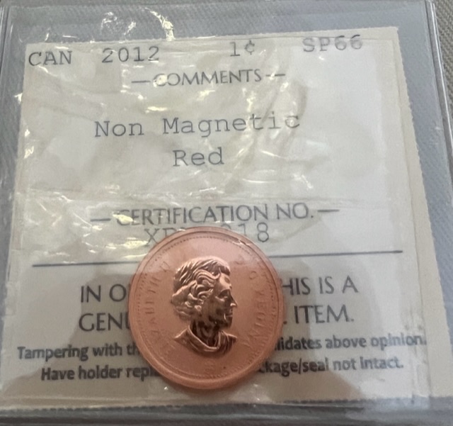 Canada-One-Cent-2012-Specimen-Non-Magnetic