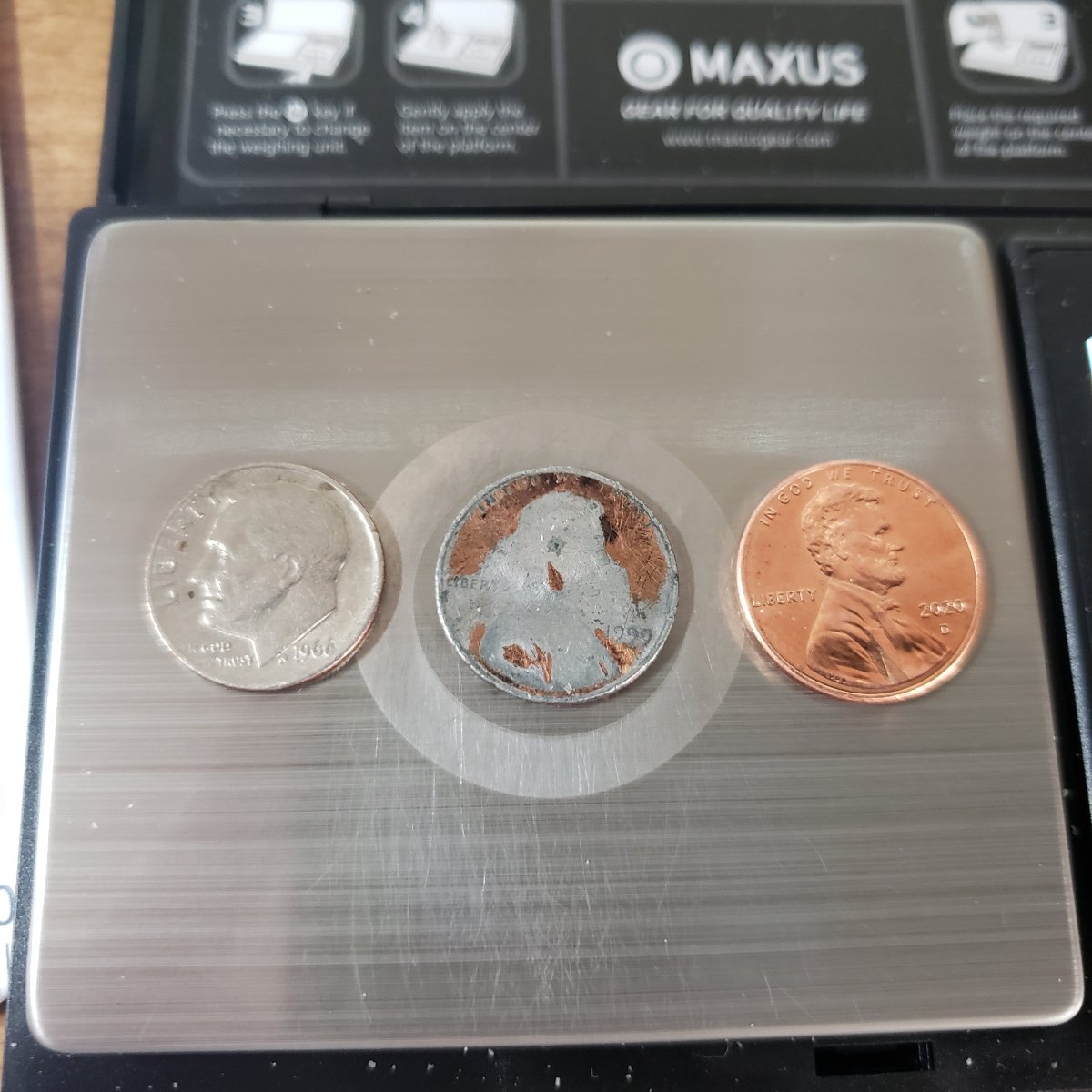 1999-Penny-Partially-Struck-On-A-Dime-Planchet?