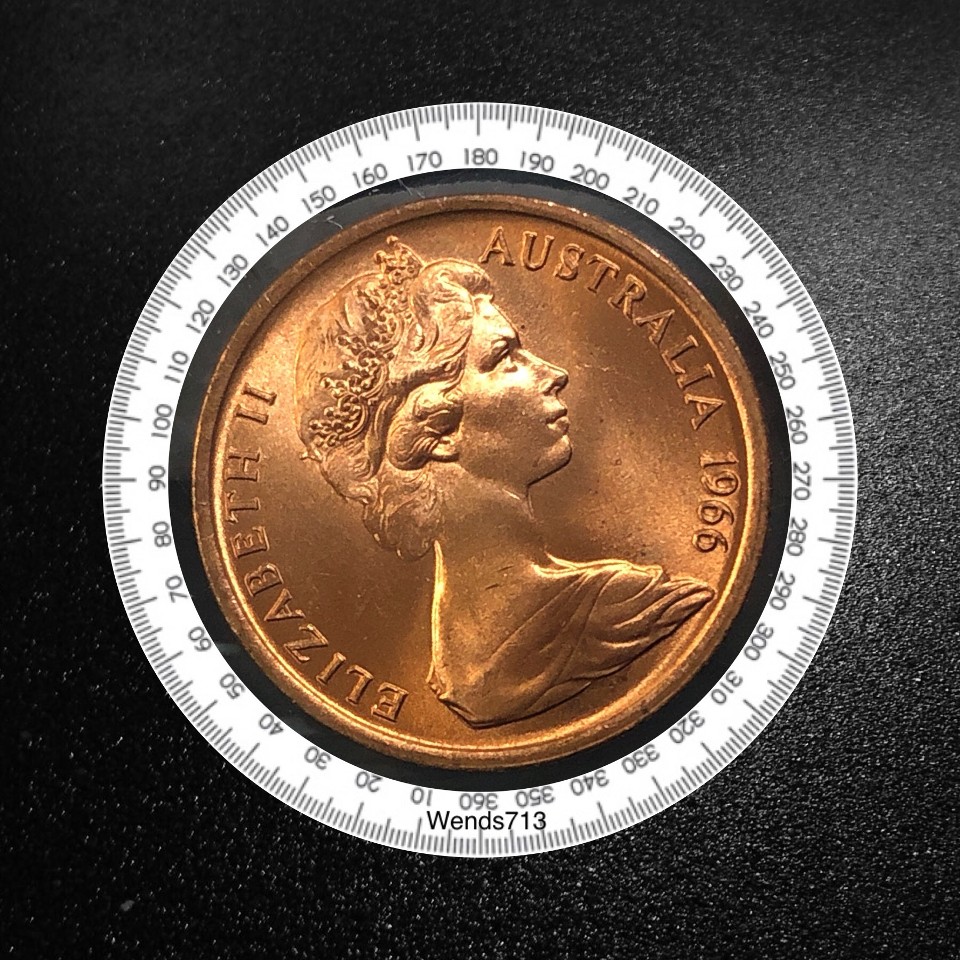 1966-Australian-1-Cent-Upset-Error---Blunted-First-Whisker-Variety--Unc,