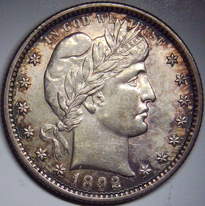 For-Grading---1892-Barber-Quarter-Type-2-Reverse-Tdr-FS-801