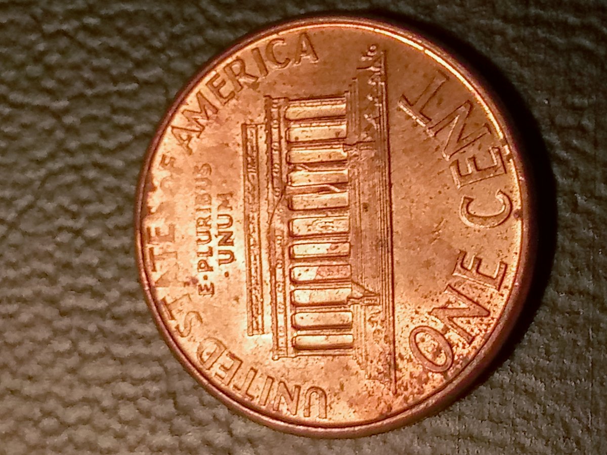 1995-D-Cent-With-Die-Clash-On-The-Reverse
