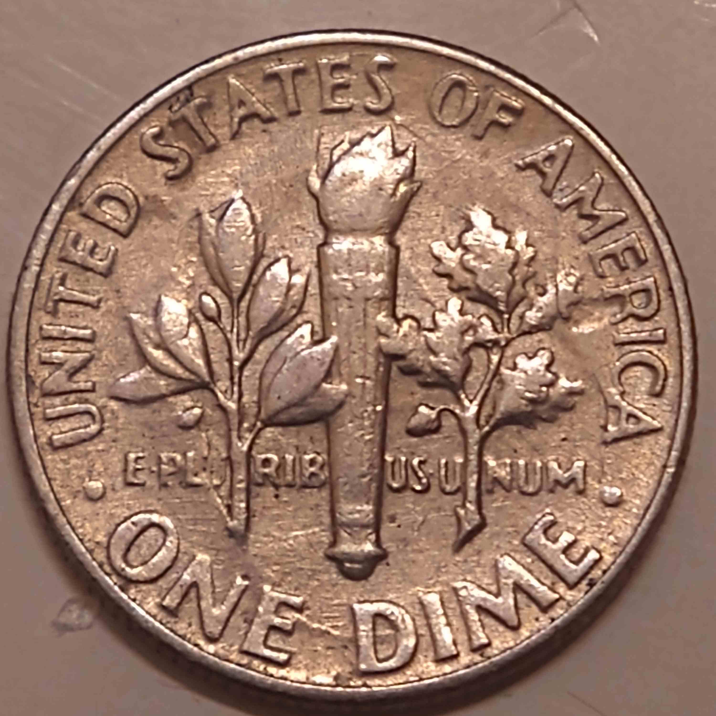 1965-Dime-Error-On-Reverse