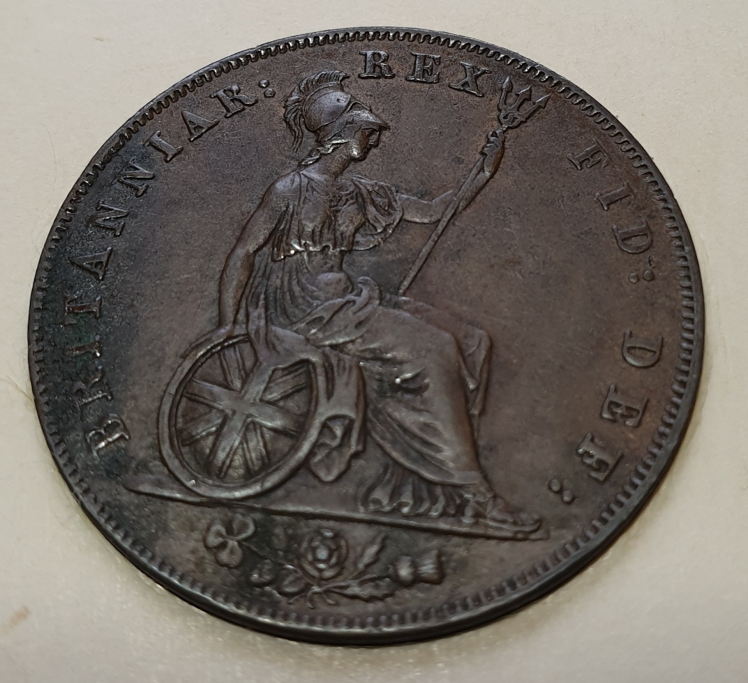 1827-Half-Penny-Discolouration-Impact-On-Grade