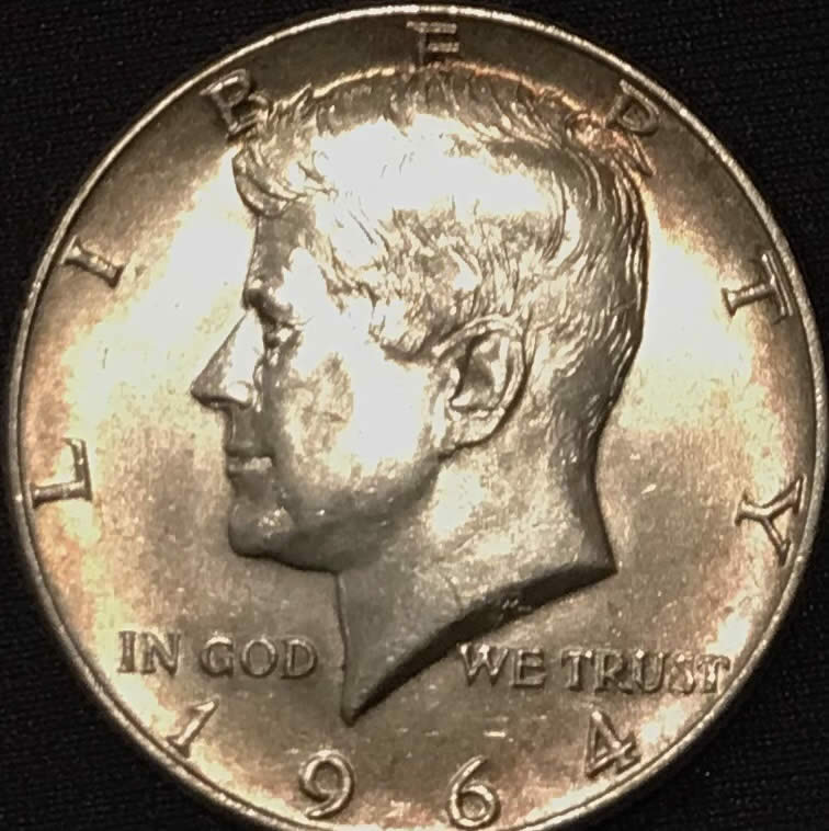 1964-Kennedy-Half-Possible-Tear-Drop-Under-
