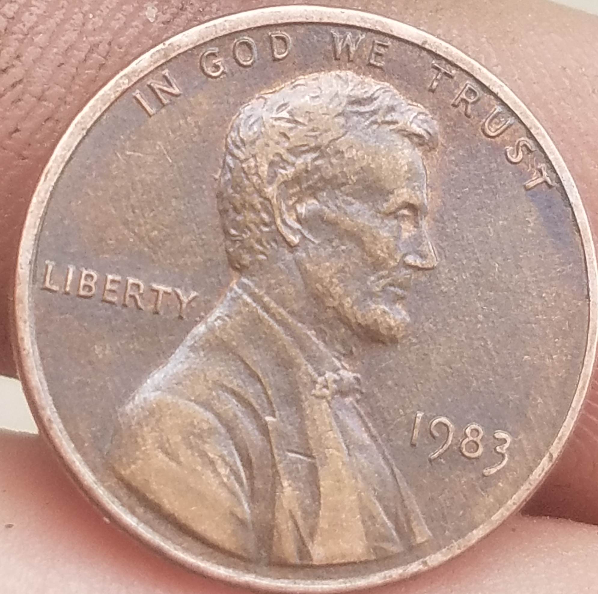 1983-Lincoln-Cent-Doubled-Ear,-Idk?-Need-Help-Identifying.
