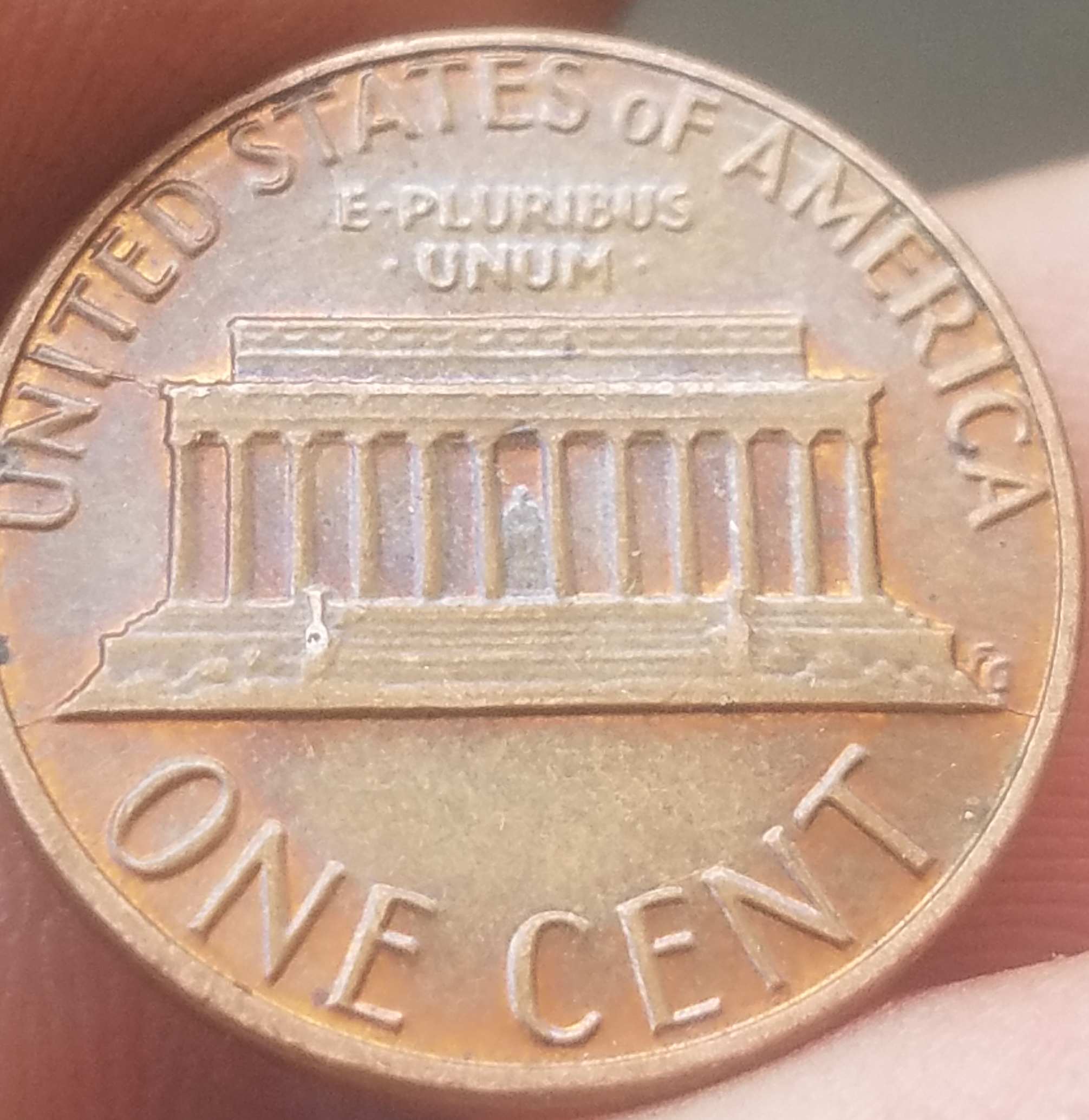 1985-P-Lincoln-Cent-With-3-Reverse-Die-Cracks!