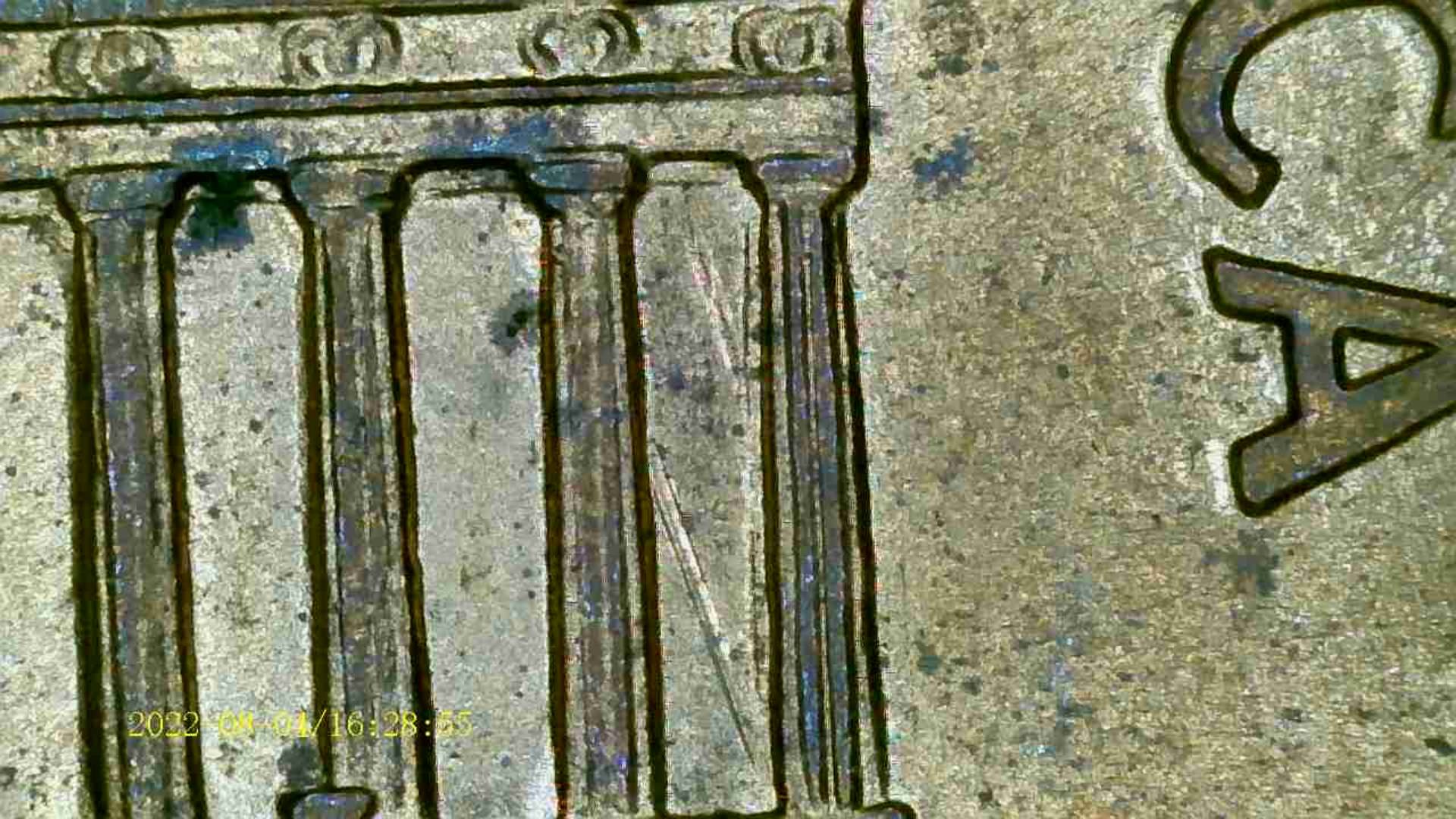 1999-P-Cent-Crooked-Columns?-Gas-Bubbles?-Die-Scratch?-Neat!