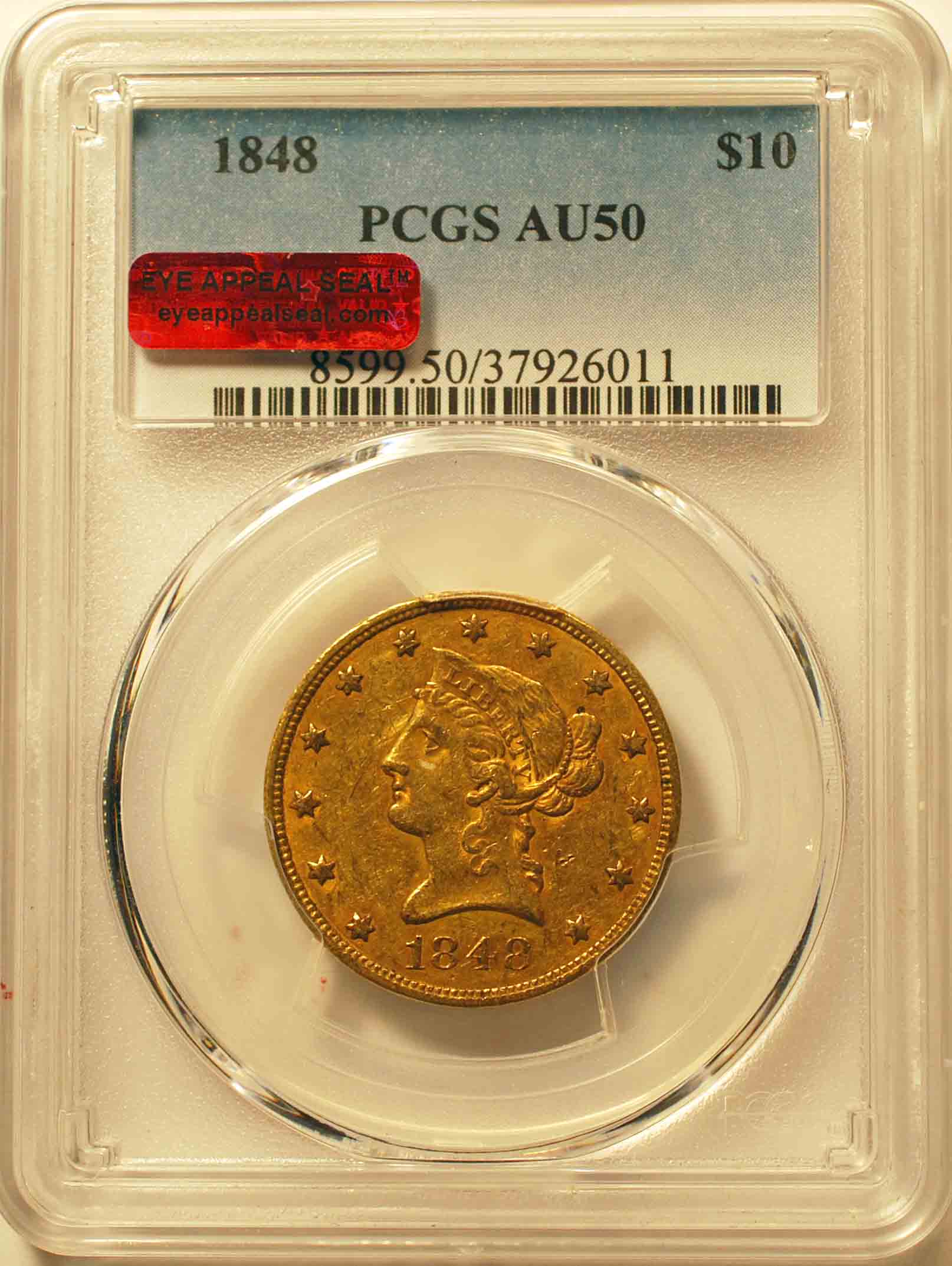 1848-Liberty-Eagle-In-A-PCGS-Holder