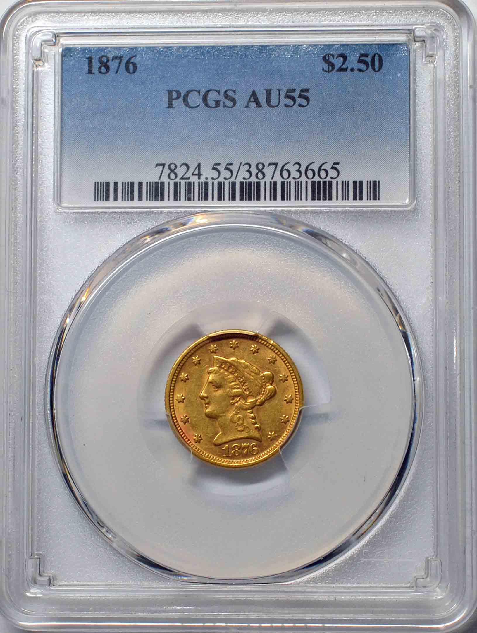 1876-Quarter-Eagle-For-Grade-And-Comment