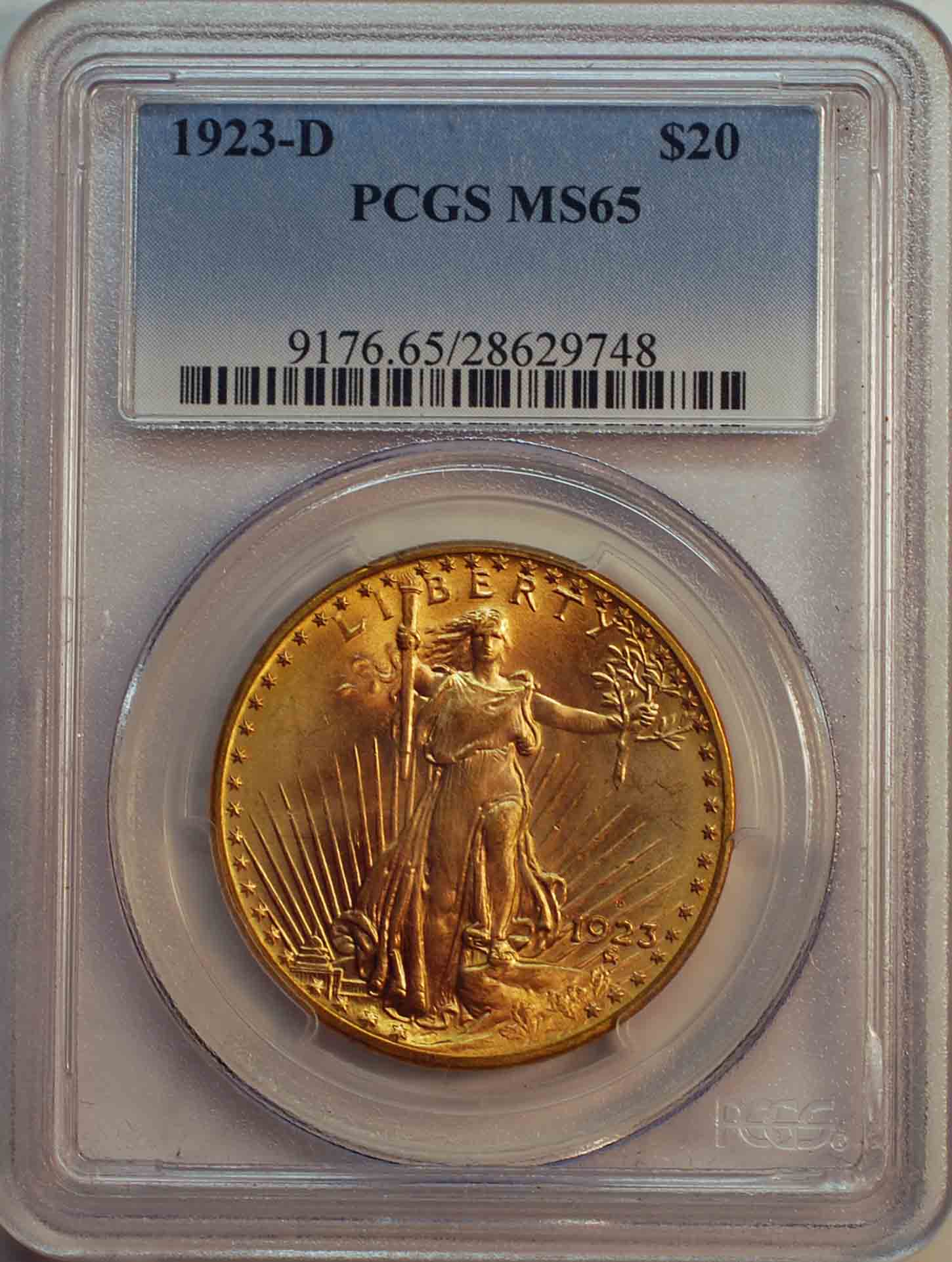 1923-D-Double-Eagle:--PCGS-Graded