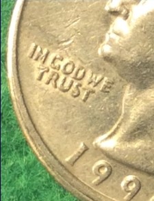 1994-P-Washington/-I'm�god-We-Trust?-Mint-Error-Or-Damage?