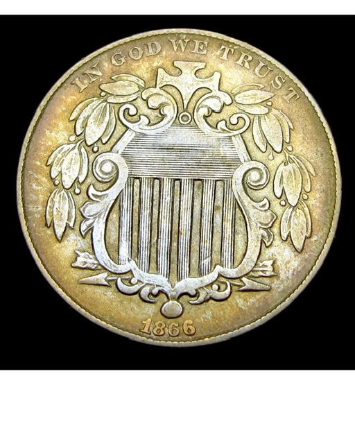 1866-Shield-Nickel-With-Rays,-Grade?