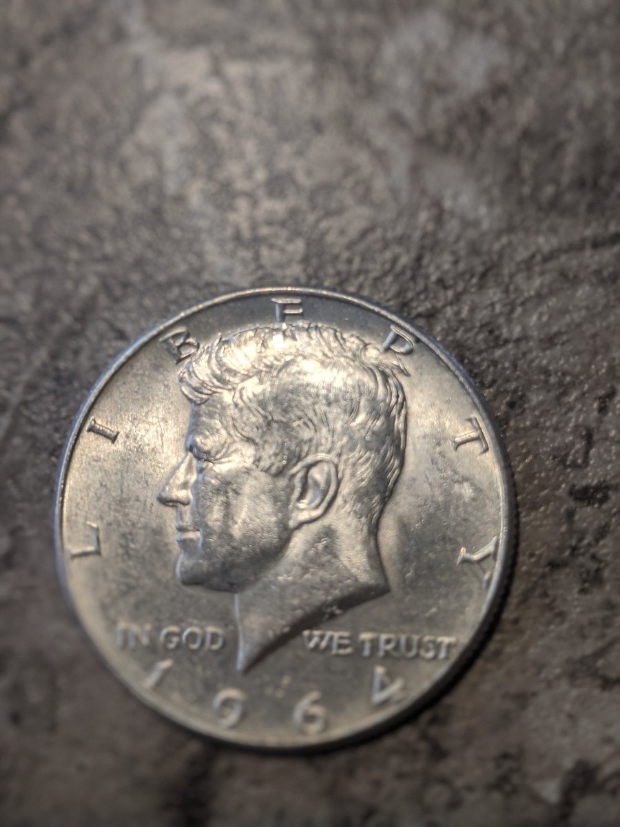 1964-Kennedy-Half-Cracked-And-Struck-Through